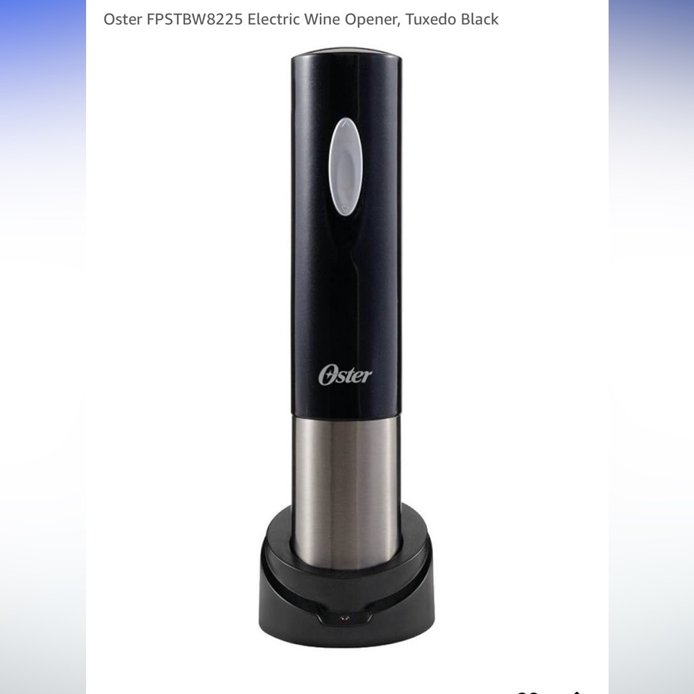 Oster FPSTBW8225 Electric Wine Opener, Tuxedo Black